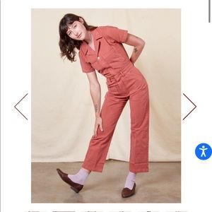 Big bud press short sleeve jumpsuit clay size M